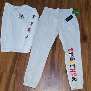 Tommy Hilfiger White Top and Gray Pants Set KIDS 14 NWT FASHION HOLIDAY CHRITMAS